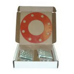 Certified Midland Metal 987247 Bolt and Gasket Set, 3 in, Steel/Rubber, Red