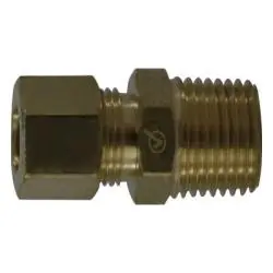 AMC 700068-0706 Adapter, 7/16 in Compression x 3/8 in Male NPTF, Brass Professional Grade