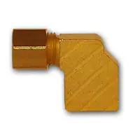 Mid-America Fittings 270X4X4 90 deg Barstock Elbow, 1/4 in Compression x 1/4 in FNPTF, Brass Instant Buy
