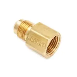 Free Returns Mid-America Fittings 246X6X2 Adapter, 3/8 in SAE 45 deg Male Flared x 1/8 in FNPTF, Brass
