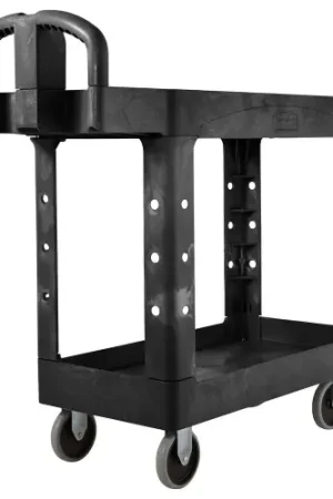 Trending RUBBERMAID Utility Cart,500 lb. Load Cap.,PE FG450088BLA