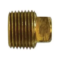 Trusted Brand AMC 06109-08 Square Head Plug, 1/2 in MPT, 1.07 in, Brass