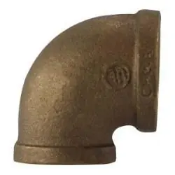 While Supplies Last Midland Metal 80105-3208 90 deg Reducing Elbow, 2 in FPT x 1/2 in FPT, Bronze