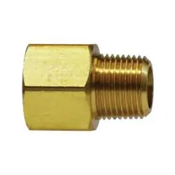 Midland Metal 28170 Extender Adapter, 1/8 in FPT x 1/4 in MPT, Brass While Supplies Last