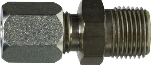 While Supplies Last Midland Metal SSC240488 Connector, 1/2 in Tube OD x 1/2 in MNPT, Stainless Steel