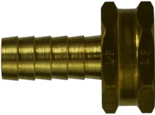 Direct From Factory AMC 707046-0812 Straight Hex Swivel Adapter, 1/2 in Hose Barbed x 3/4 in FGH, Brass