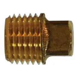 Brand New AMC 706114-08 Square Head Solid Plug, 1/2 in MIP, 1.07 in, Brass
