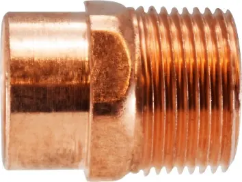 Midland Metal 77316 Male Pipe Adapters, Copper Sweat Fittings, 1 x 1/2 Male Adapter, Nipples and Fittings Limited Time
