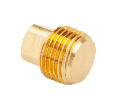 Mid-America Fittings LF109SD-2 Square Head Solid Plug, 1/8 in MPT, 0.58 in, Brass Final Sale