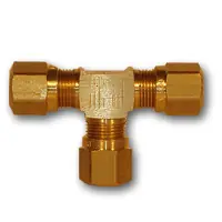 Certified Mid-America Fittings NT64-8 Barstock Tee, 1/2 in Tube OD x 1/2 in Tube OD x 1/2 in Tube OD, Brass
