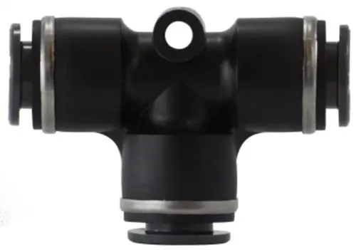 Latest Midland Metal 640406C Reducing Union Tee, 1/4 in Push-In Tube x 1/4 in Push-In Tube x 3/8 in Push-In Tube