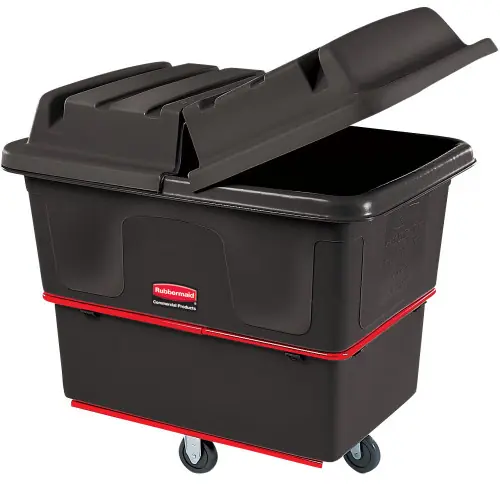 RUBBERMAID Cube Truck,HDPE,Black,16.0 cu. ft. FG471600BLA Best Choice