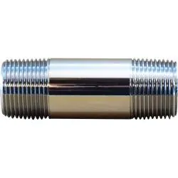 Price Drop Midland Metal 41002 Pipe Nipple, 1/8 in MPT x 1/8 in MPT, 1-1/2 in, Brass, Chrome-Plated