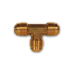 Midland Metal 244X10 MAF/USA Flare Tee, MAF/USA FLARE, 5/8 Bar Stock Tee, MAF/USA Brass Fittings Deal