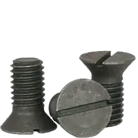1"-8 x 2 1/2" Machine Screws, Slotted Flat Head Countersunk, Grade 2, Plain Finish, Coarse (UNC), Low Carbon Steel, Qty 10 Weekend Sale