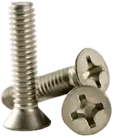 Authentic 5/16"-18 x 2 1/4" Machine Screws, Phillips Flat Head, 18-8 Stainless Steel A2, Full Thread, Coarse (UNC), Qty 100