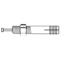 1/2"-13 x 4 3/4" Expansion Shield Anchors, Pin Drive, Zinc-Yellow Cr+6, Qty 50 Price Cut