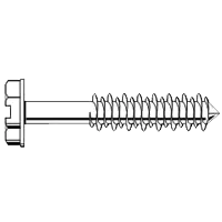 1/4" x 2 3/4" Concrete Screws, Slotted Indent Hex Washer Head HWH, TapKing SD, Blue Ruspert Durablecoat, High Low Thread, Miami Dade Approved, Qty 100 Instant Buy