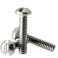 Sale 12-24 x 3" Machine Screws, Slotted Round Head, Zinc Cr+3, Full Thread, Qty 100