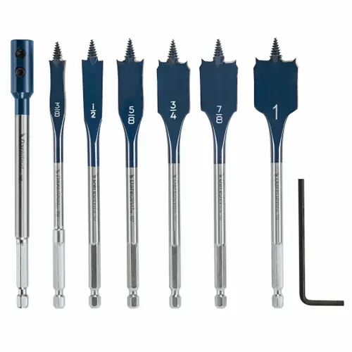 Bosch DSB5005 6 pc. Daredevil Standard Spade Bit Set with Extension (7 Pack) Markdown