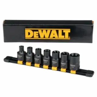 Premium DEWALT DWMT 7PC MM 1/2" DR IM EXT TORX SET