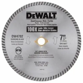 Bargain Dewalt DW4702 7" Dry Cut Diamond Blade