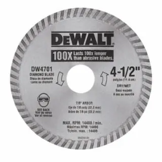 Dewalt DW4701 4-1/2" Dry Cut Diamond B Low Price