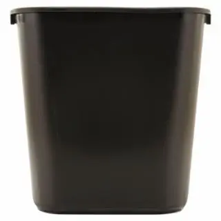 Rubbermaid Commercial FG295600BLA Wastebasket Med Rect 28Qt/27L Bla (12 EA) Save Now