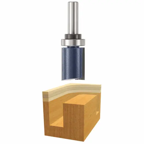 Bosch 85671M 1-1/8 In. x 1-1/2 In. Carbide Tipped 2-Flute Top Bearing Straight Trim Bit Seasonal Sale