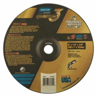 Fan Favorite Norton 66253370802 Sg20Q-9" x 1/4" x 7/8"-T27 Nor-Quantum3 (20 EA)