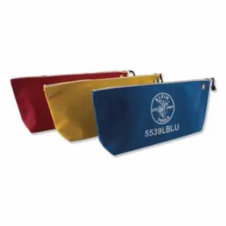Klein Tools 5539LCPAK Zipper Bags, Large Canvas Tool Pouches, Assorted Colors, 3-Pack New Release
