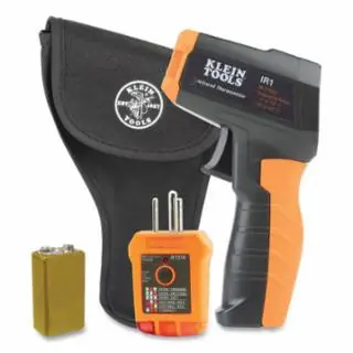 Klein Tools IR1KIT Infrared Thermometer with GFCI Receptacle Tester Hassle-Free Returns