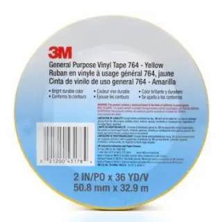 3M 7000028954 Gen Purp Vinyl Tape 764 2" X 36 Yd 5 Mil Yellow (1 RL) Factory Price