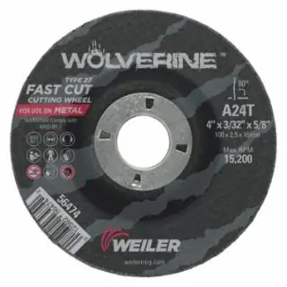 Weiler 56474 4 x 3/32 Wolv Ty27 Cut Whl A24T 5/8 Ah (25 EA) Factory Price