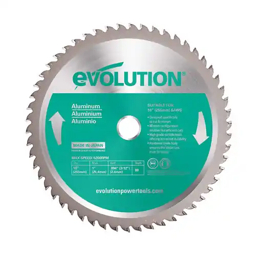 Evolution 10BLADE-AL Blade For Cutting Aluminum 255 X 24 X 80T X 1 Order Now