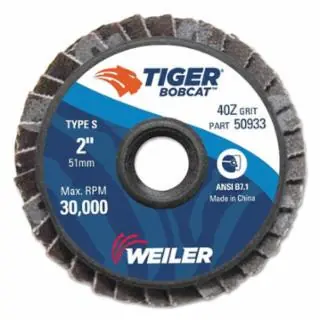 Weiler 50933 2" Bobcat Abrsv. Flap Disc Flat 40 Grit Best Seller