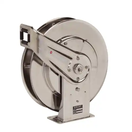 SS SPRING RETRACTABLE REEL 1/2" W/O HOSE Limited Offer