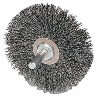 Premium 3" STEM MOUNTED WIRE WHEEL .008 1/4" STEM D