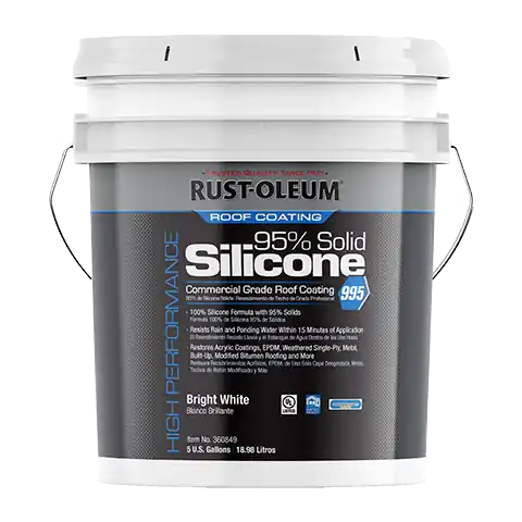 Sale Rust-Oleum Roofing 360849 Silicone Roof Coating Bright White 4.75 Gal