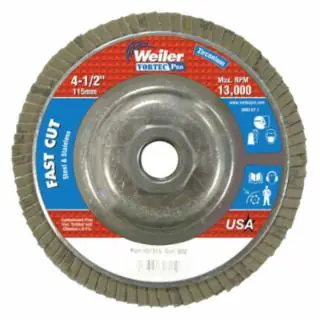 Weiler 31315 4-1/2" Wolverine Flap Disc 60Z 5/8"-11 Unc Nut Buy Direct