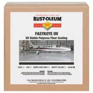 Rust-Oleum 277499 Fastkote Uv Stable Polyurea Floor Coating Clear Certified
