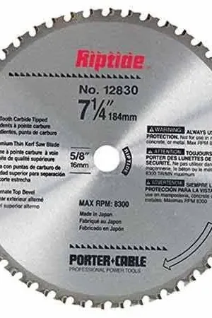 Porter Cable 12830 Riptide 7-1/4"X5/8" Metal Cutting Blade R Affordable