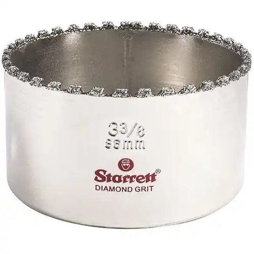L.S. Starrett KD0338-N Diamond Grit Hole Saw 3-3/8" - 86 mm Diameter Top Pick