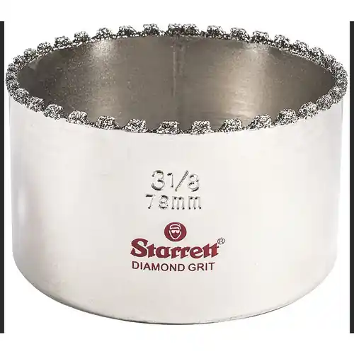 L.S. Starrett KD0318-N Diamond Grit Hole Saw 3-1/8" 79 mm Diameter Direct From Factory