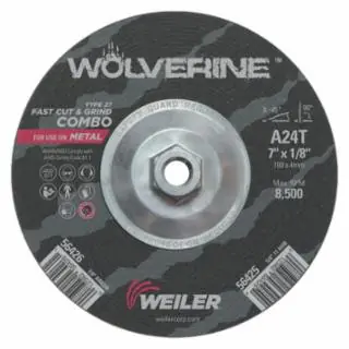 Weiler 56425 7 x 1/8 Wolv Ty27 Cut Whl A24T 5/8-11 Unc Hot Deal