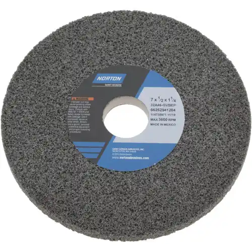 Low Price Norton 66252941204 7 x 1/2 x 1-1/4 Type 01 Straight Wheel 32A46-Gvbep