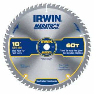 Irwin 14074 10" X 60T X 5/8" Marathon Circular Saw Blade (5 EA) Fresh Stock