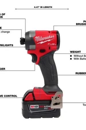 Affordable Milwaukee Tool 2953-22 M18 FUEL 1/4" Hex Impact Driver Kit