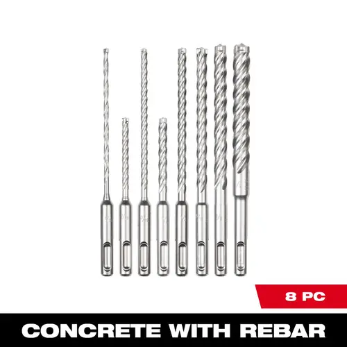Milwaukee Tool 48-20-7663 8 PC SDS Plus MX4 4-Cutter Drill Bit Kit Trending
