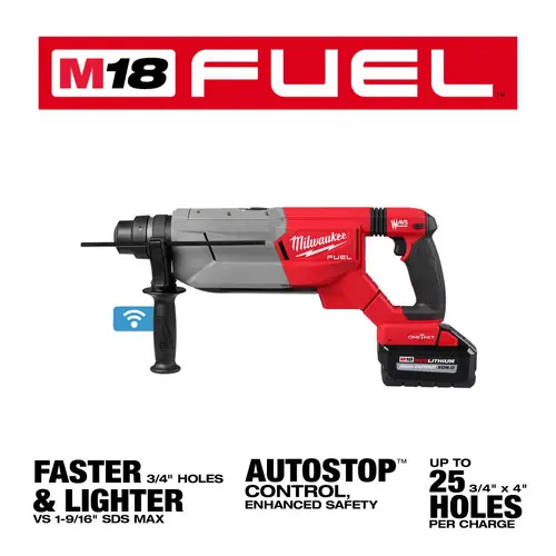 Milwaukee Tool 2916-22 M18 FUEL 1-1/4 SDS Plus D-Handle Rotary Hammer Kit w/ ONE-KEY New Arrival